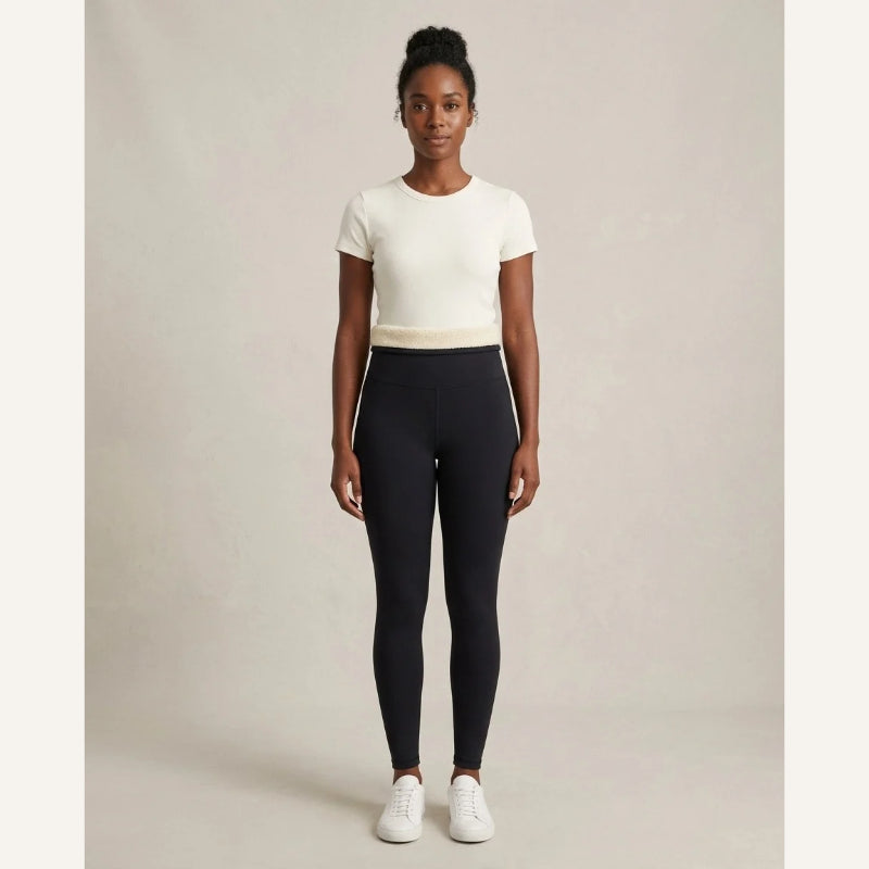 Harper velvet-lined high-waisted leggings
